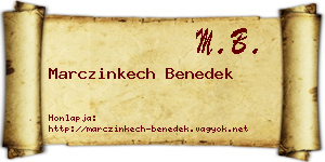 Marczinkech Benedek névjegykártya